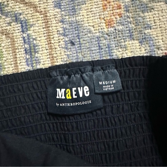 NWT Anthro Maeve The Wynne Square-Neck Navy Blouse - Size Medium - Picture 5 of 8